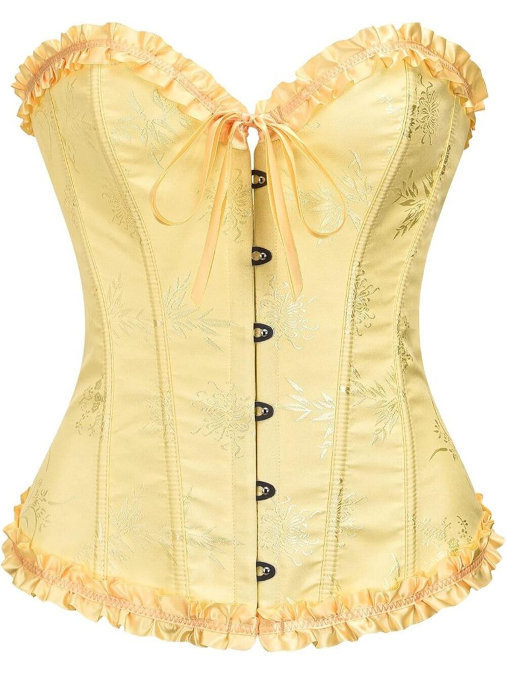 Women's Yellow Bustier Shapewear Lingerie Halloween Waist Push Up Corset Tops